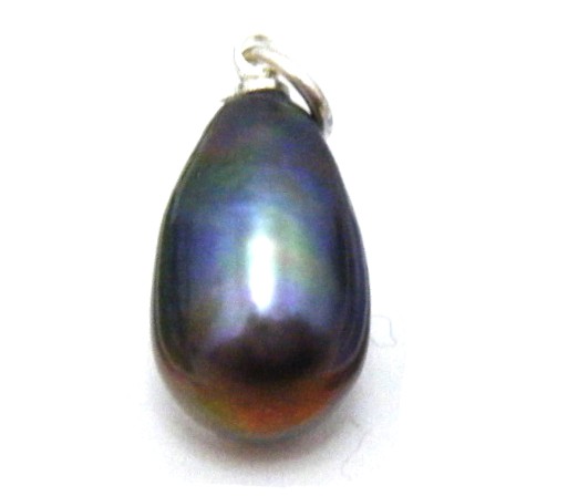 Blue and Green 10.9mm AAA Drop Pearl Pendant
